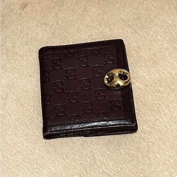 GUCCI GUCCISSIMA BROWN BIT WALLET LIKE NEW - Picture 1 of 7
